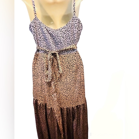 NWT Size Medium Anthropologie Hutch ELMA High Low Wrap Dress Pink/Peach/Copper - Picture 11 of 16